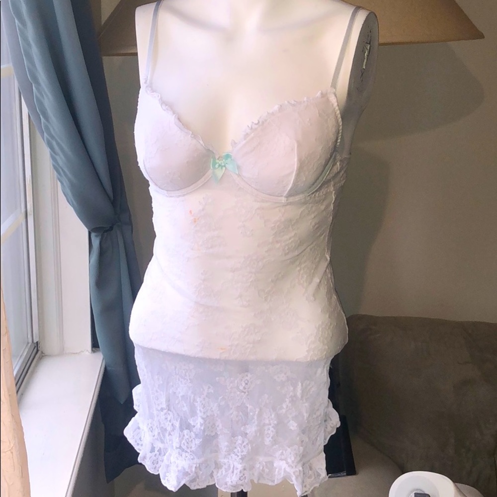 🔥Victoria’s Secret Lace Chemise with Bow - 34D